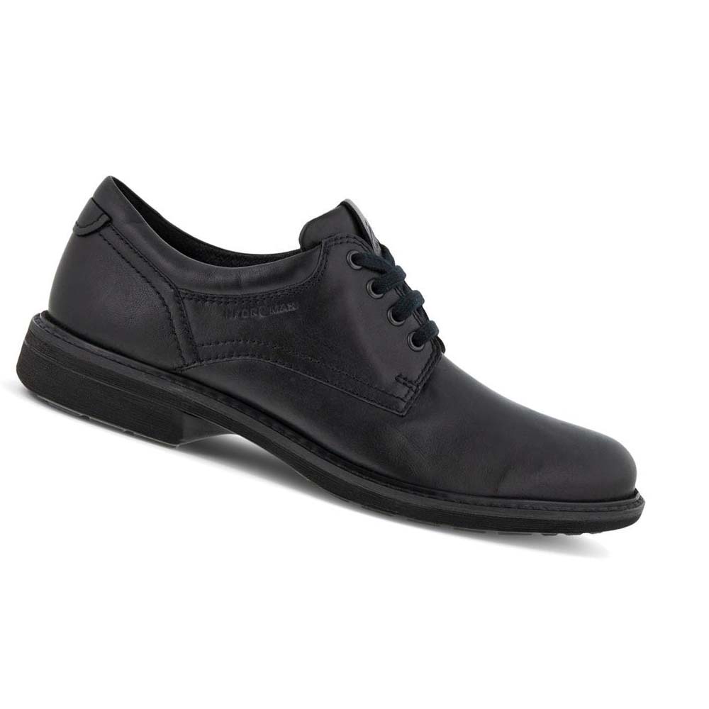 Men\'s Ecco Turn Plain Toe Hm Oxford Dress Shoes Black | Canada 537CTV